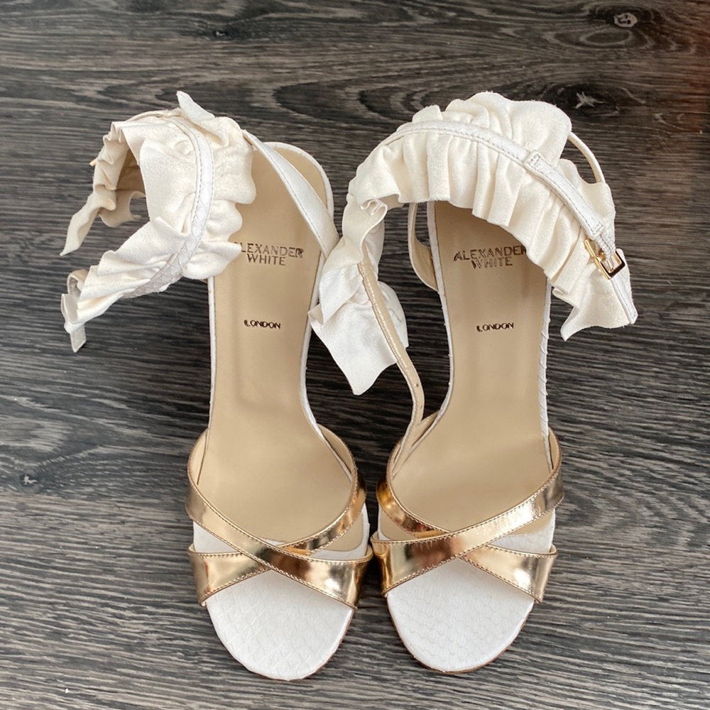 Alexander white heels